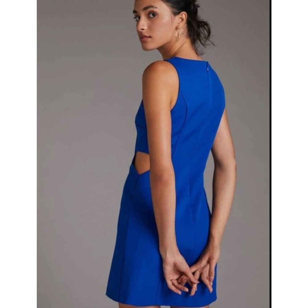 NWT Anthropologie Mare Mare Cut Out Shift Dress in Cobalt Blue Size Medium